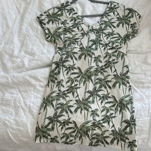 Reyn Spooner Green Leaf Print Dress